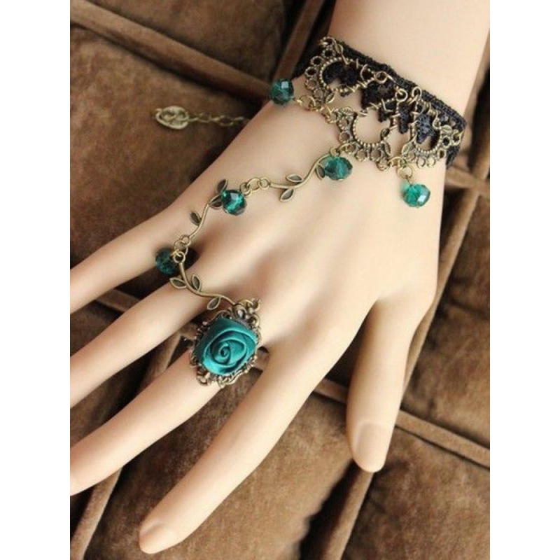 สร้อยข้อมือดอกกุหลาบหลากสีสไตล์โกธิค เสน่ห์ที่เป็นตัวของตัวเอง