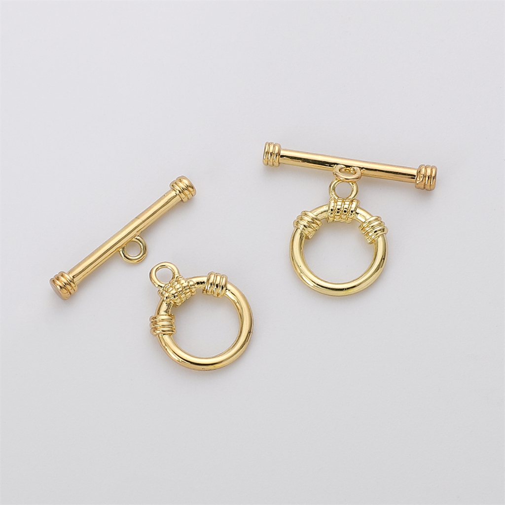 สร้อยข้อมือทองเหลือง ชุบทอง 14K คุณภาพสูง สําหรับทําเครื่องประดับ Diy จํานวน 1 ชุด
