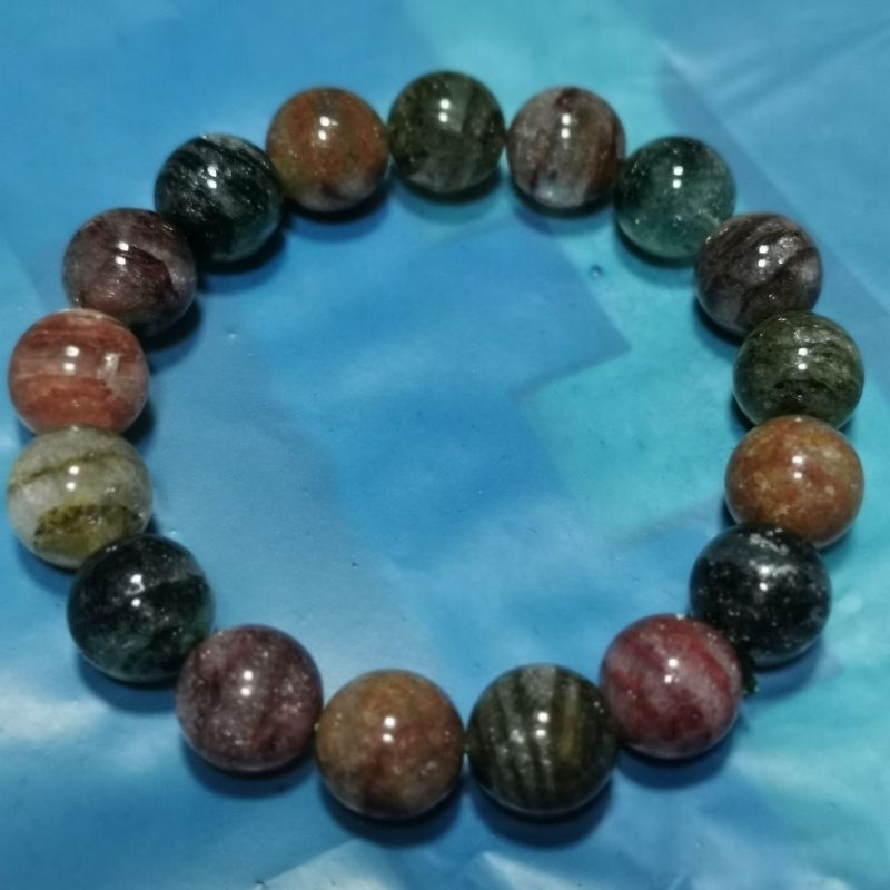 สร้อยข้อมือผีคริสตัลหลากสีธรรมชาติ 8mm-14mm
