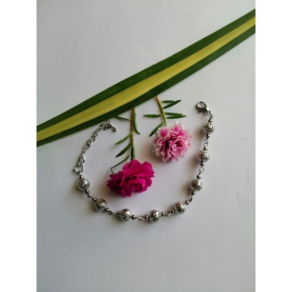 สร้อยข้อมือสีเงิน​ #​1สร้อยข้อมือสีเงินรมดำ​ สร้อยข้อมือล้านนา​