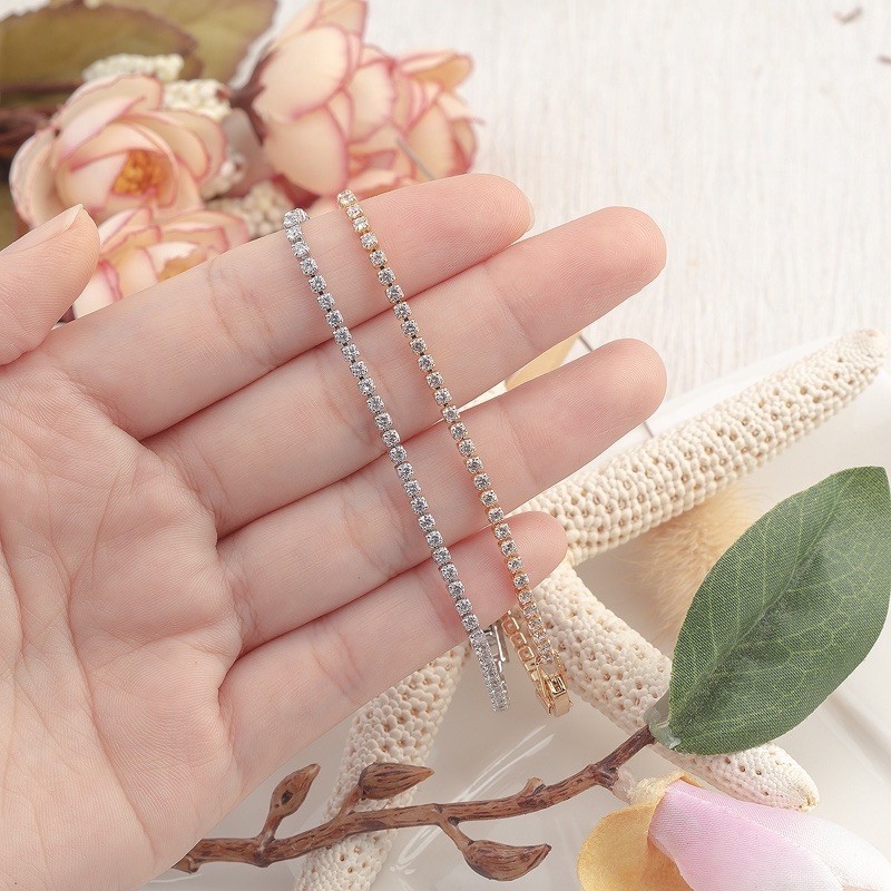 สร้อยข้อมือเพชร เพชรสวิส CZ เพชรวิ้ง เล่นไฟ น้ำสวยเว่อร์ เหมือนเพชรแท้ พร้อมส่ง