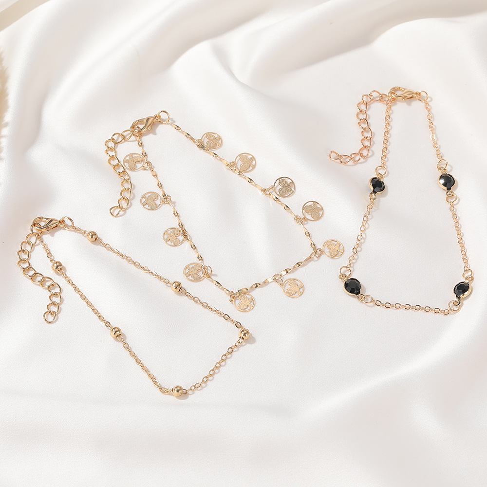 สร้อยข้อเท้าผีเสื้อแบบหลายชั้นที่สร้างสรรค์ในยุโรปและอเมริกา
