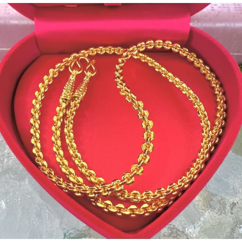 สร้อยคอทองหุ้ม100%ลายคชกิต หนักประมาณ2สลึง1,2และ3บาท❤️‍ ฟรีแถมตะขอ งานคุณภาพสีเหมือนจริง