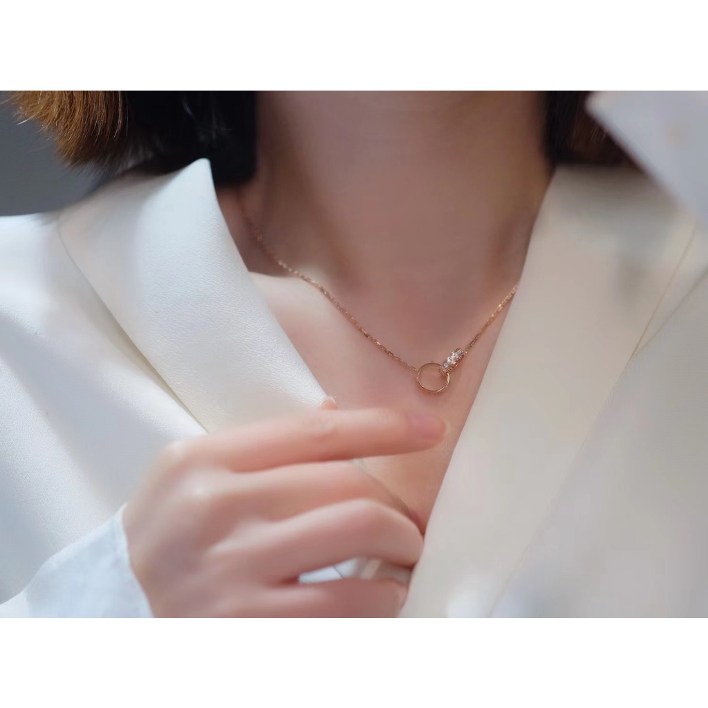 สร้อยคอ/สร้อยคอแหวนคู่คลาสสิก/สร้อยคอรุ่นสูง/เครื่องประดับ/Love car