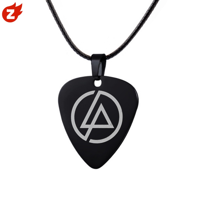 สร้อยคอเชือก จี้ปิ๊กกีตาร์ Idol Singer Rock Band Linkin Park