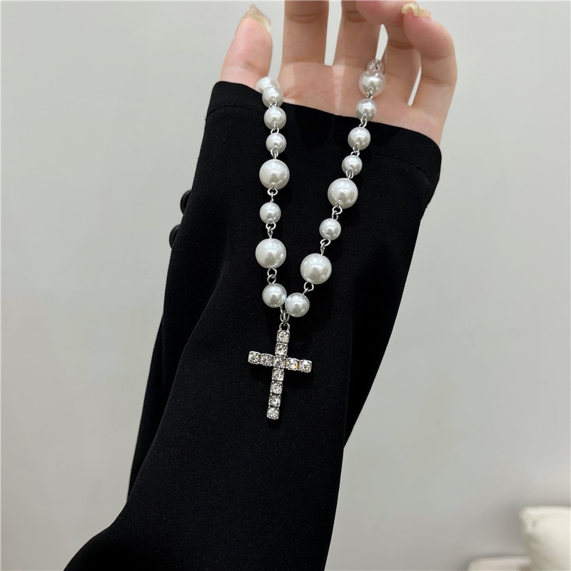 สร้อยคอแฟชั่น Unisex สายโซ่ประดับเพชรสไตล์ฮิปฮอป