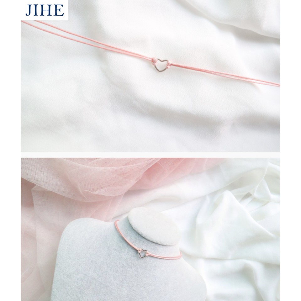สร้อยคอโชคเกอร์ สีชมพู BST
