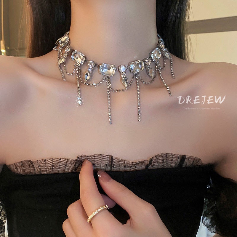 สร้อยคอโซ่ ประดับเพชร หรูหรา สไตล์ยุโรป อเมริกัน หรูหรา หรูหรา ระดับไฮเอนด์