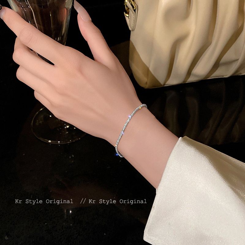 สร้อยมือมินิ สร้อยมือแฟชั่นผู้หญิง สร้อยมือสีเงิน สไตล์เกาหลี