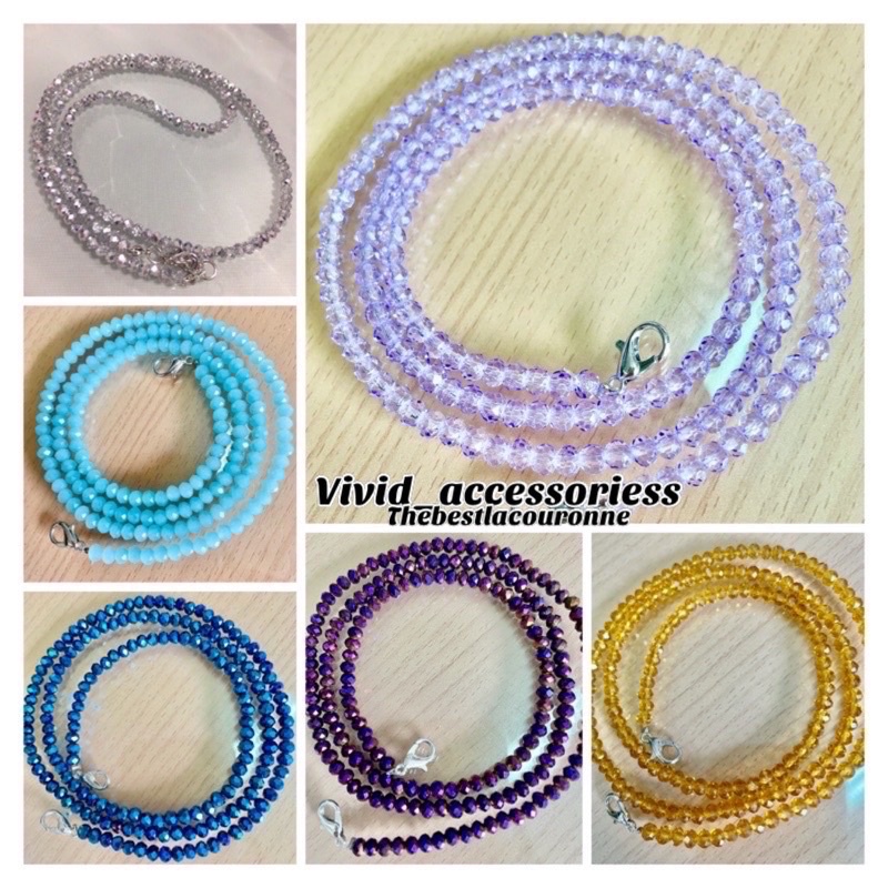 สายคล้องแมสเม็ดคริสตัลวิบวับซื้อ3เส้นแถมห่วงคล้องแว่น (แจ้งในหมายเหตุด้วยนะคะ)