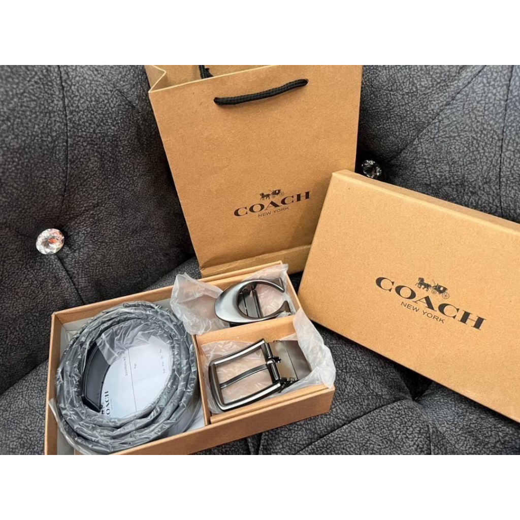 สินค้าพร้อมส่ง เซทเข็มขัด Coach 2 หัว เข็มขัดชายสุดชิค!! ซื้อฝากแฟนคือแฟนรักแฟนหลง