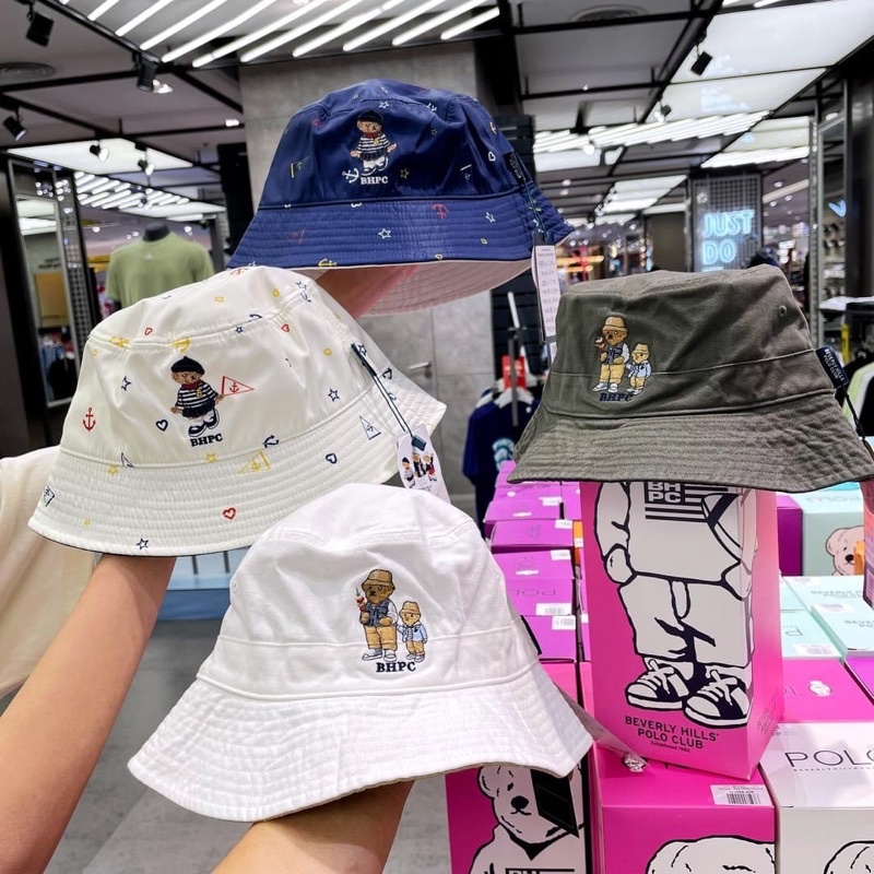 หมวกบักเก็ตโปโลหมี  Classic Bear Bucket   #ของแท้100% #bhpc #beverlyhillspoloclub #หมวกบักเก็ตหมี