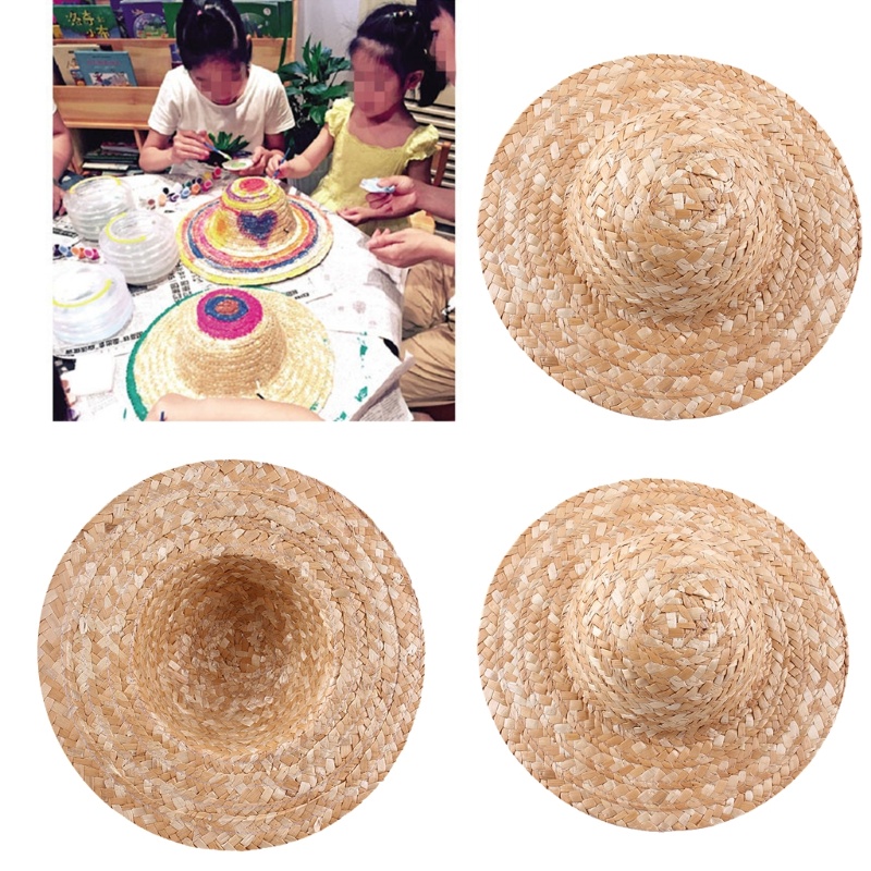 หมวกฟางฟางข้าวสาลี DIY แบบสร้างสรรค์ สําหรับเด็ก