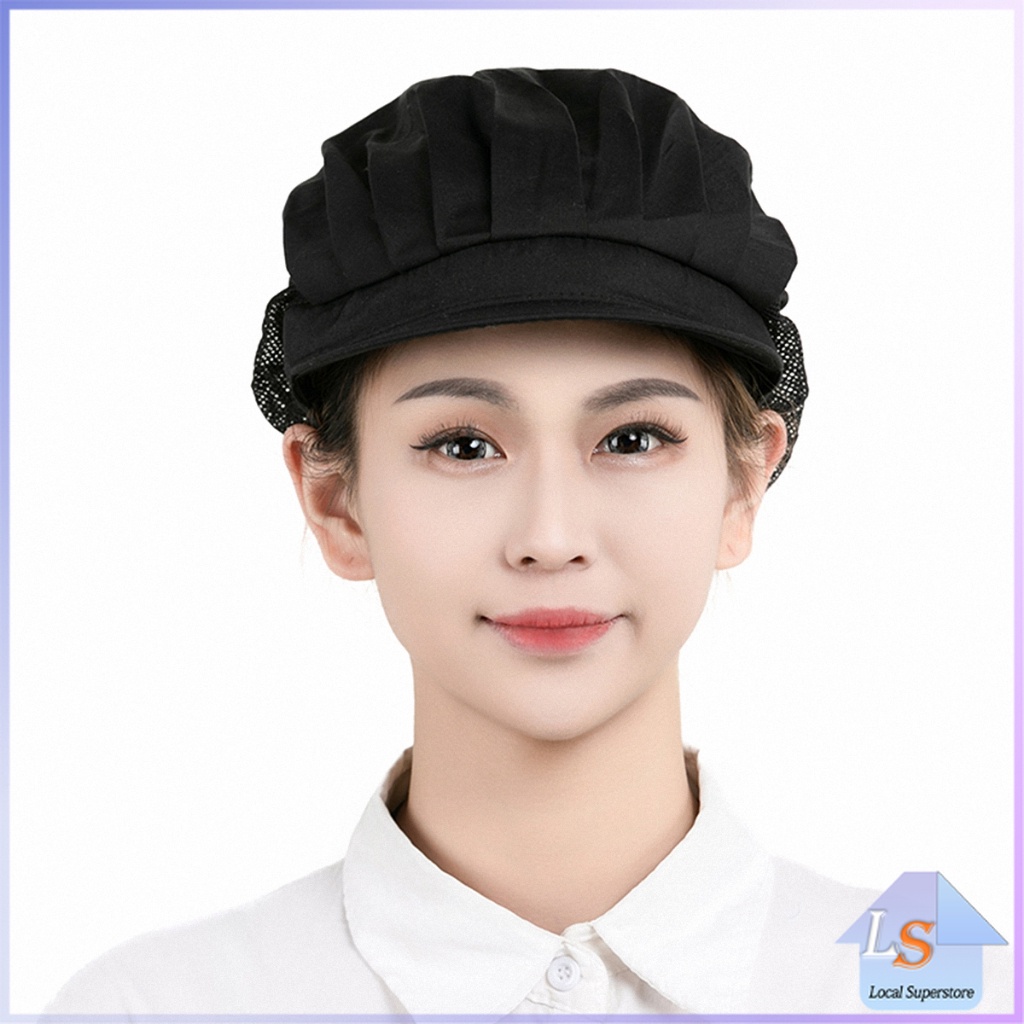 หมวกเชฟ ป้องกันฝุ่น หมวกผ้าผม สำหรับทำอาหาร งานโรงงาน  Chef Cap