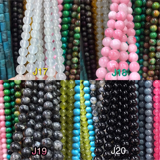 หินนำโชค หินแท้ คละสี 10มิล แพ็ค20เม็ด