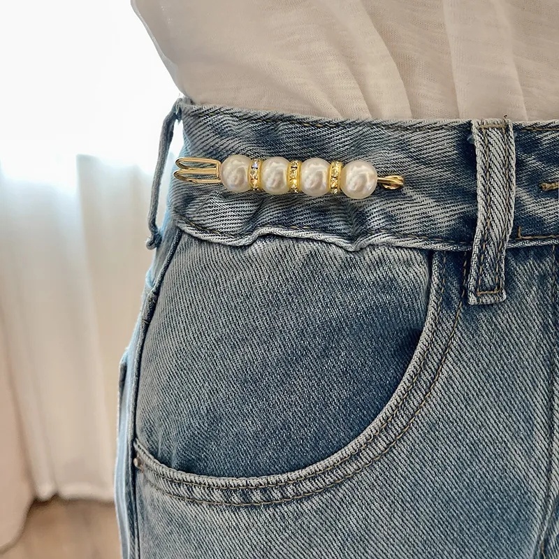 อินเทรนด์ มุก ปกเสื้อ หมุด / เสื้อกันหนาว ตราหัวเข็มขัด / กระชับ เอว หมุด / DIY ตกแต่งเข็มกลัด