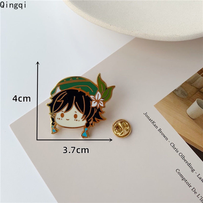 เข็มกลัด รูปการ์ตูนอนิเมะ Genshin Impacts Keqing Xiao Zhongli Klee Hutao Qiqi Ganyu Lapel Pin น่ารัก เครื่องประดับ สําหรับของขวัญ