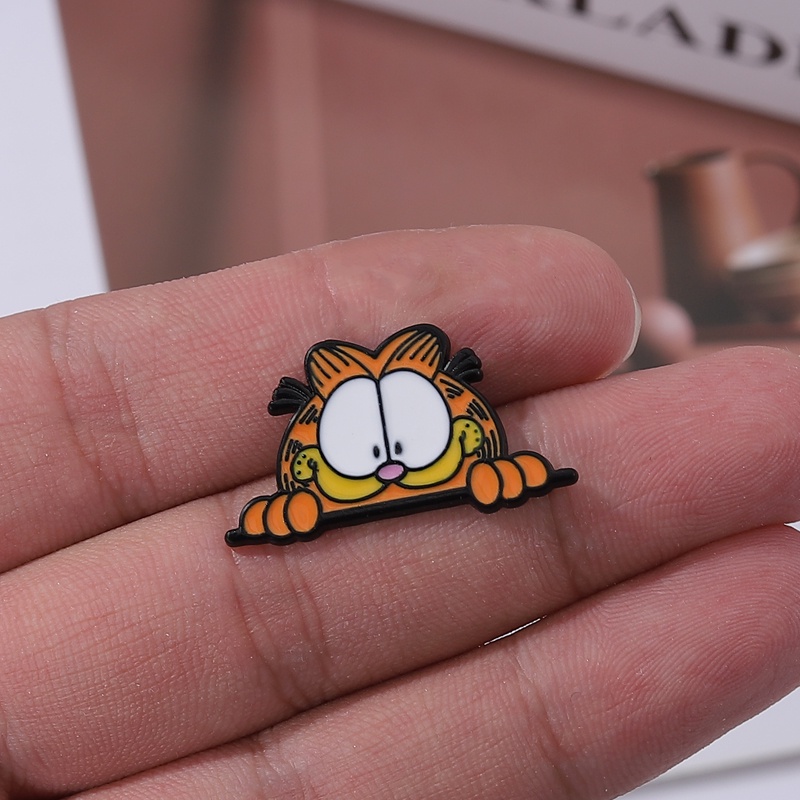 เข็มกลัด รูปการ์ตูนแมว การ์ฟิลด์น่ารัก เครื่องประดับ ของขวัญสําหรับเด็ก เพื่อน