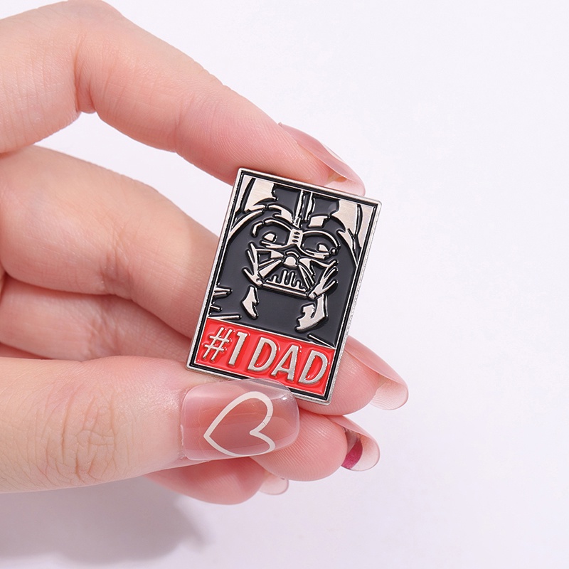 เข็มกลัดโลหะ รูป Star Wars Villain Spoof DAD สร้างสรรค์ อุปกรณ์เสริม สําหรับติดเสื้อผ้า