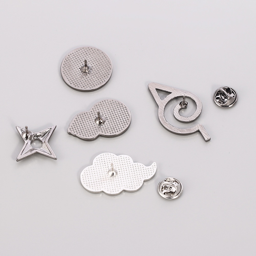 เข็มกลัดโลหะ รูปการ์ตูนนารูโตะ Daybreak Wheel Eyes Rebellious Shuriken Pin เครื่องประดับ สําหรับเพื่อน