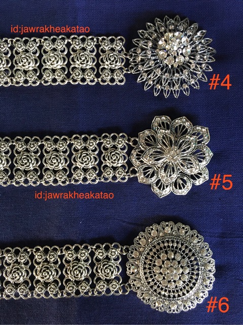 เข็มขัดเงิน เข็มขัดรมดำ (พร้อมส่ง)