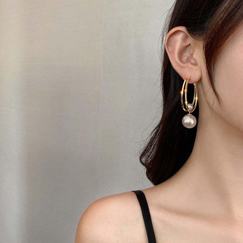เครื่องประดับ ต่างหูกระดุม ประดับไข่มุก หรูหรา แฟชั่นสําหรับผู้หญิง