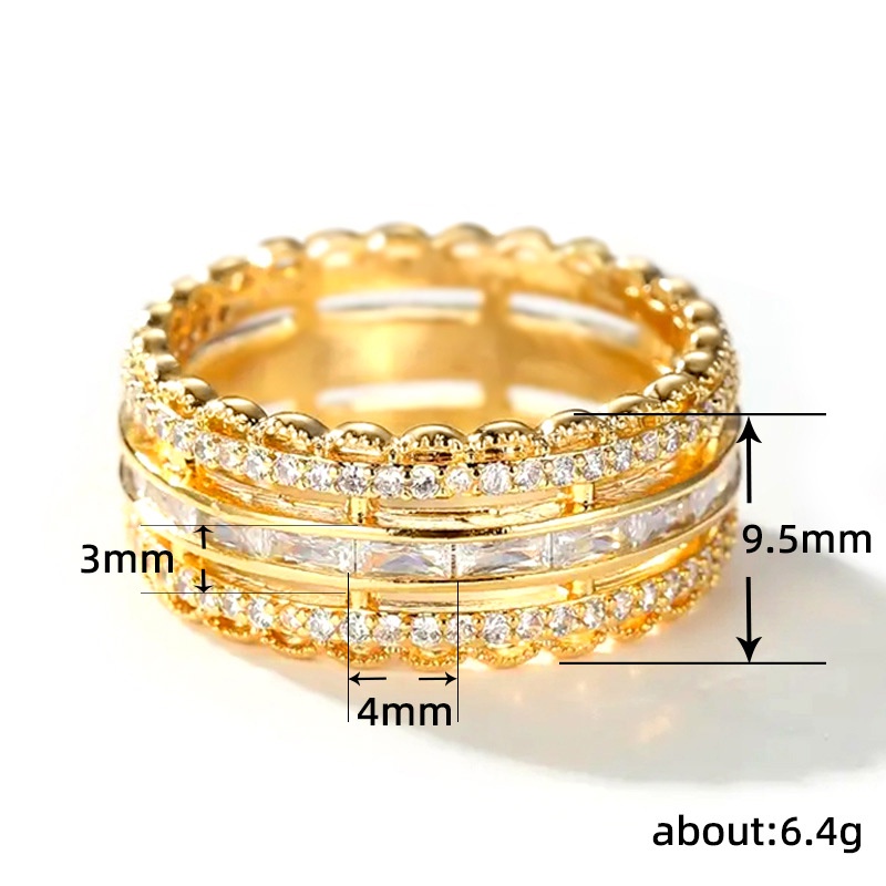 เครื่องประดับ แหวนแฟชั่น ฝังเพทาย ลายดอกไม้ สวยงาม สําหรับผู้หญิง