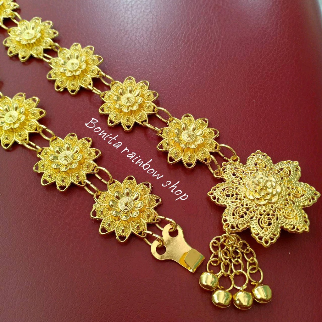 เครื่องประดับชุดไทยล้านนา สีทอง ชุดเซ็ท 6 ชิ้น รุ่น T006