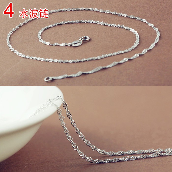 เครื่องประดับผู้หญิงสร้อยคอเงินแท้สไตล์ 8 สไตล์ s925
