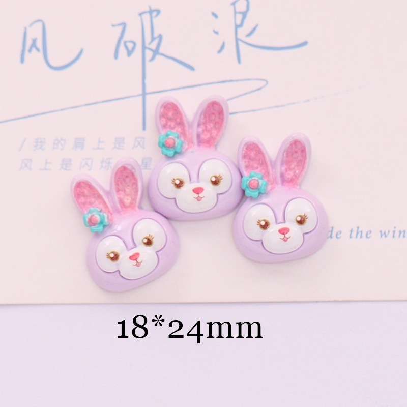 เครื่องประดับเรซิ่น ลายการ์ตูนดิสนีย์ หัวสัตว์น่ารัก สําหรับตกแต่งสมุดภาพ งานฝีมือ DIY