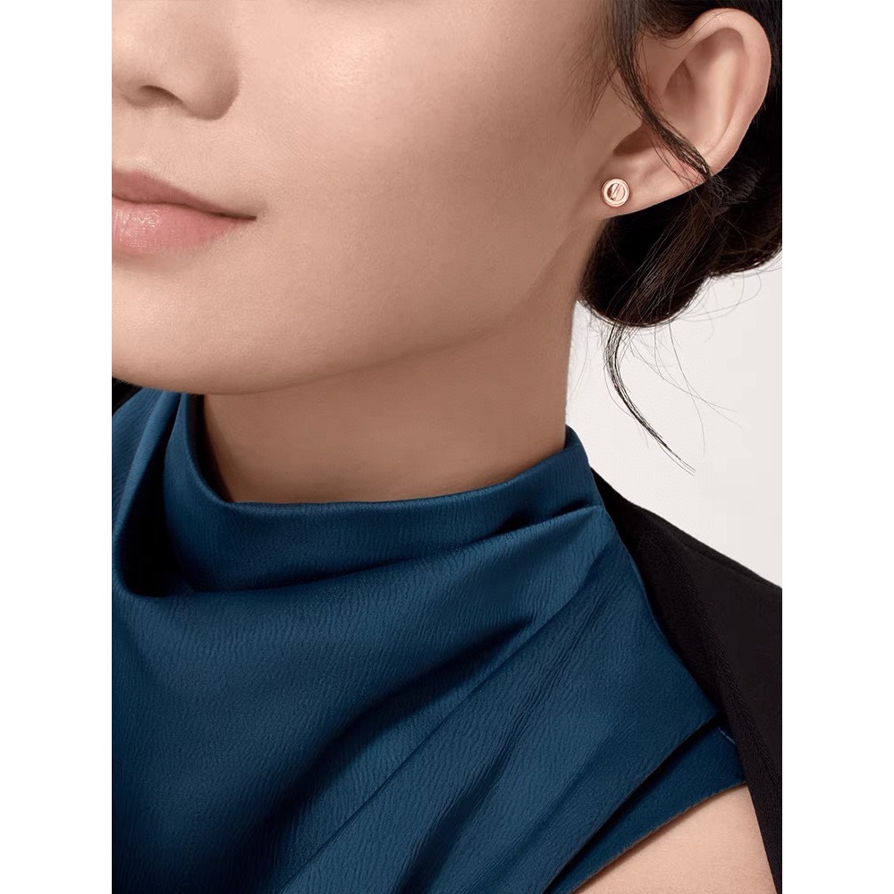 เครื่องประดับแฟชั่น สกรูจานบิน ที่อุดหู ต่างหูซีรีส์รัก ต่างหูคู่รัก มีโลโก้ สามสี