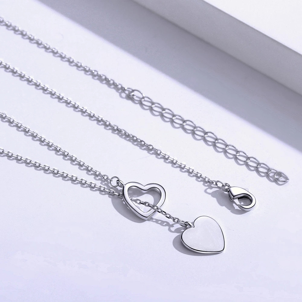 เครื่องประดับแฟชั่นสตรีสร้อยคอโซ่จี้หัวใจแบบปรับได้