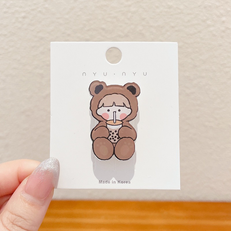 เชตเข็มกลัดประดับ น่ารัก ลายหมี ดอกไม้