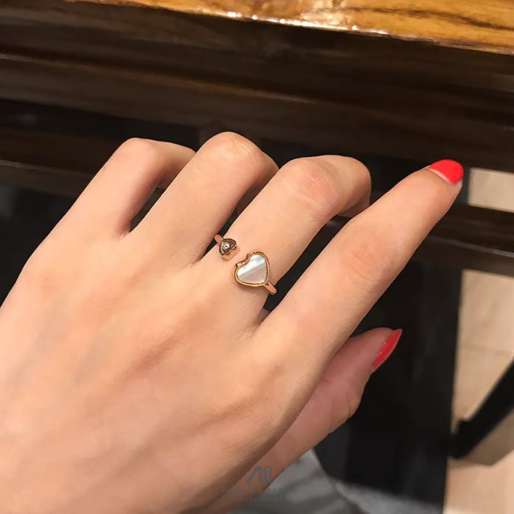 เซ็ตกำไลข้อมือและแหวน WHITE HEART BANGLE ROSEGOLD [04-0004][03-0017]