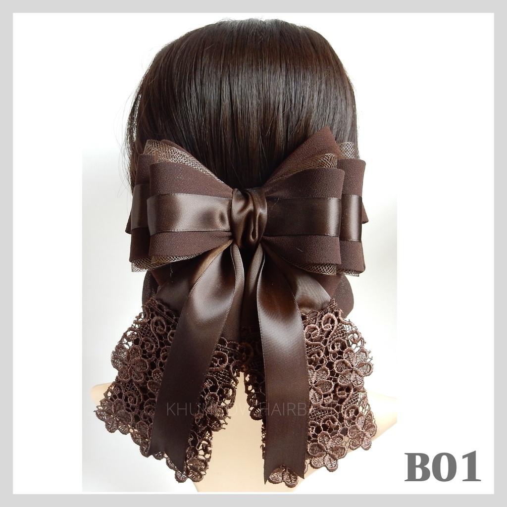 เน็ตติดผม ขนาดใหญ่ (ราคา159บาท)  โบว์ติดผม เน็ตคลุมผม เครื่องประดับ