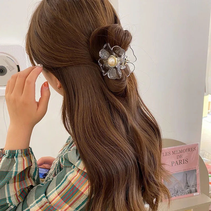 แคลมป์หนีบดอกไม้ ประดับไข่มุก สไตล์ฝรั่งเศส โรแมนติก ระดับไฮเอนด์