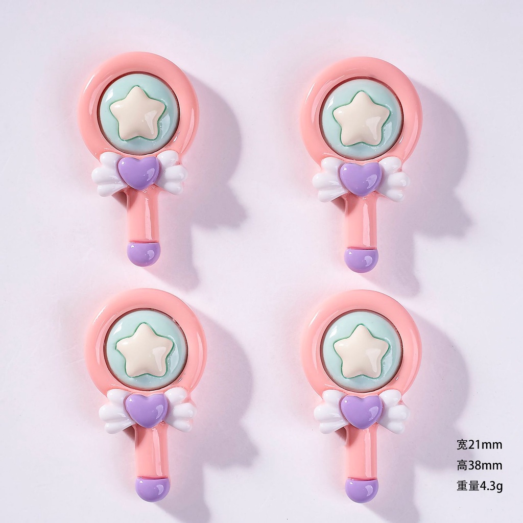แผ่นกาวเรซิ่น รูปดาวห้าแฉก รูปปีก สวยงาม สําหรับทําเคสโทรศัพท์มือถือ diy
