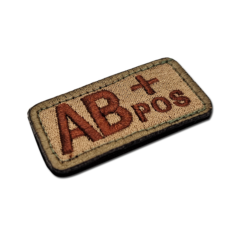 แผ่นป้ายปักโคลน AB O AB Pos Neg สําหรับติดหมวกกันน็อค