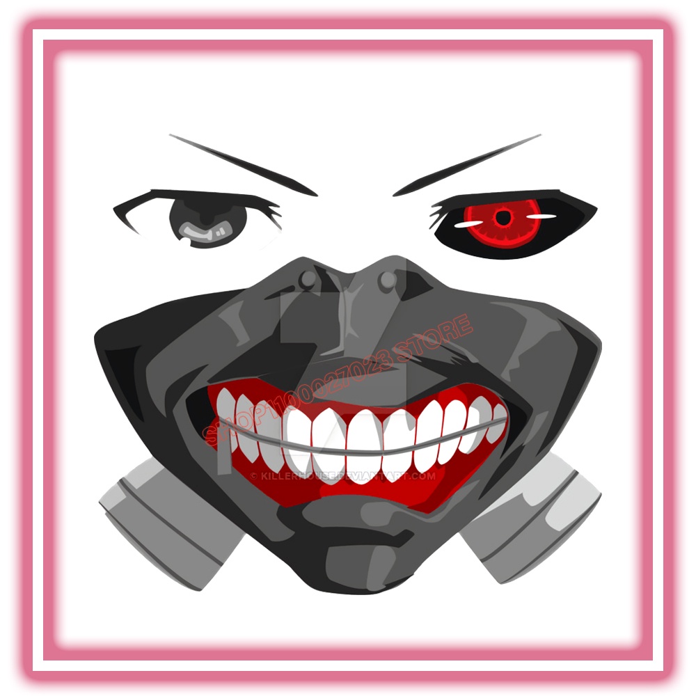 แผ่นสติกเกอร์ ลายการ์ตูนอนิเมะ Tokyo Ghoul DIY สําหรับตกแต่งเสื้อผ้า