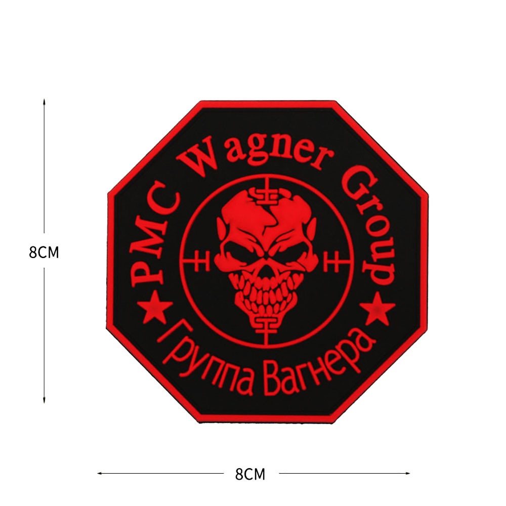 แผ่นแพทช์ pvc ลายตราสัญลักษณ์ Russian PMC Wagner Group 3d สําหรับติดตกแต่งปลอกแขน