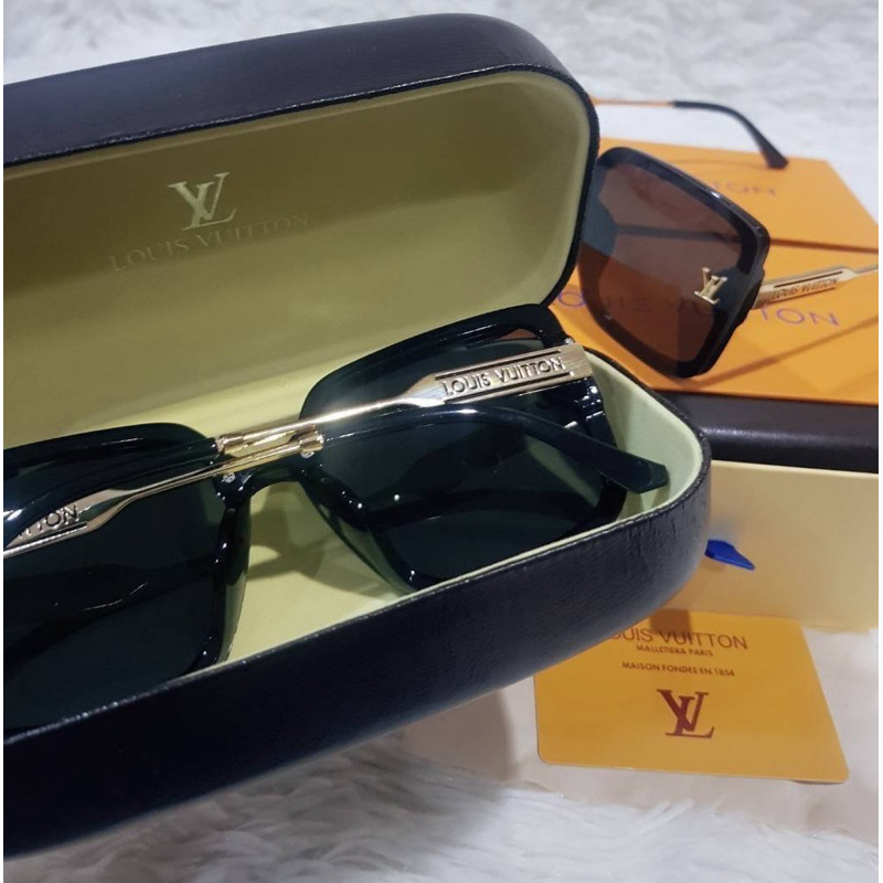 แว่น LV ทรงเหลี่ยม!! รุ่นนี้ปั้ม เลเซอร์ LV ทุกจุดดด  ตัวแว่นวัสดุพลาสติก PU