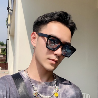 แว่นตากันแดด ทรงสี่เหลี่ยม ป้องกันรังสีอัลตราไวโอเลต หลากสีสัน แฟชั่นสําหรับผู้ชาย