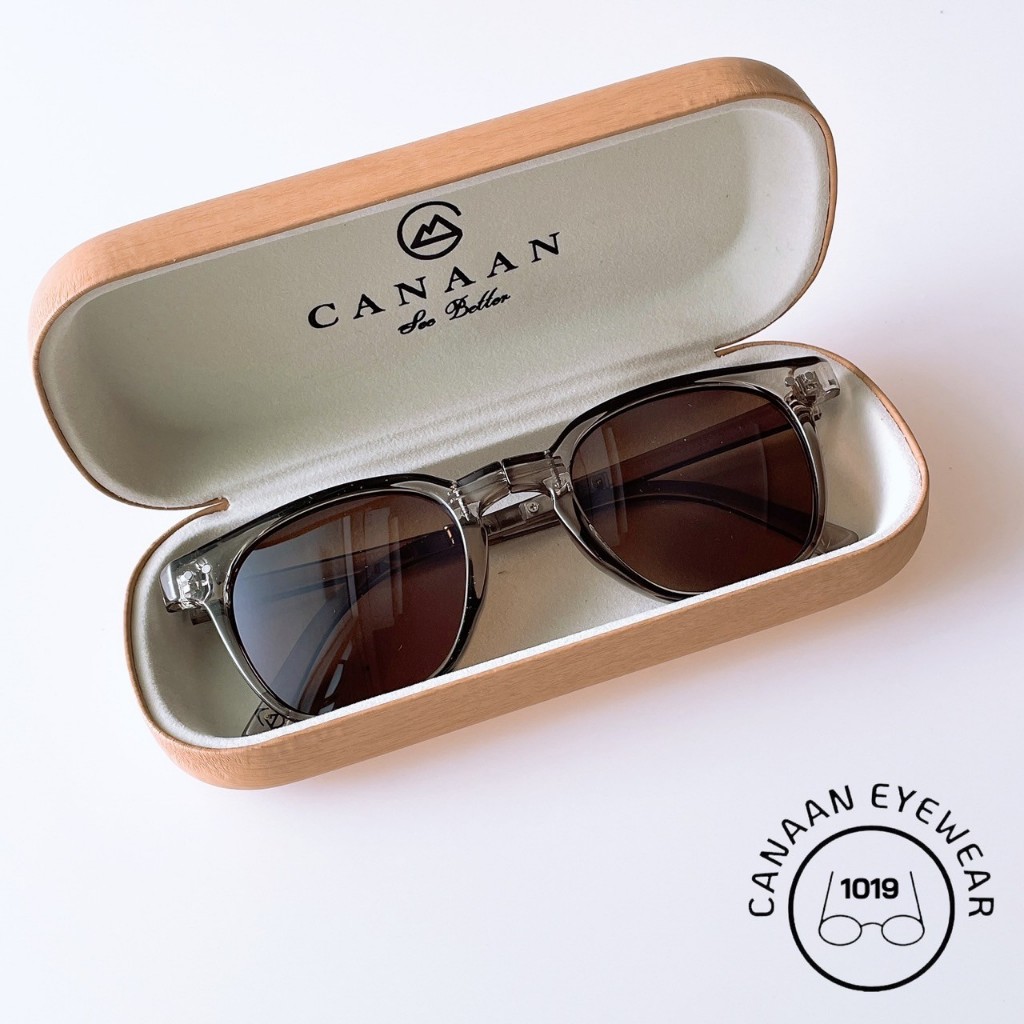 แว่นพับกันแดด แว่นตากันเเดด UV400 ทรงวินเทจ  แบรนด์ Canaan  #1019