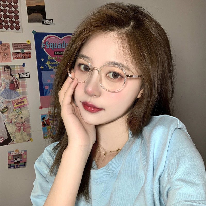 แว่นสายตาสั้นกรองแสงคอมและมือถือ 50ถึง-600 เลนส์ (  MULTICOAT ) ทรงขอบหยัก กรอบพร้อมเลนส์