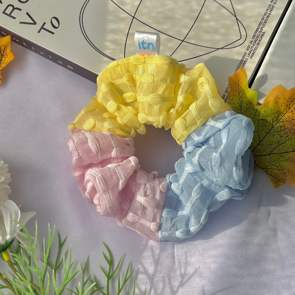 แฮนเมด   ไซส์ L  ยางรัดผมรุ่นหวานเย็น - Ice cream Donut scrunchies