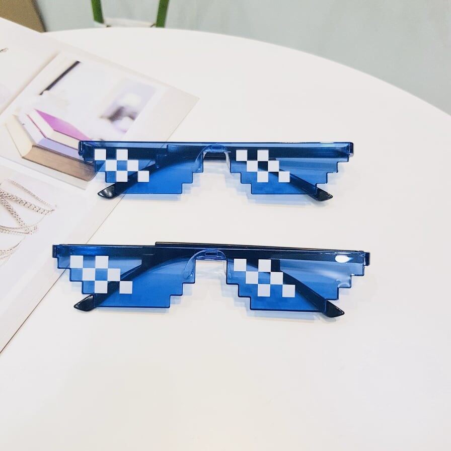 โมเสก แว่นกันแดด เย็น แว่นตา แว่นตาอันธพาล 6 จุด MINECRAFT - ชีวิตอันธพาลที่มีสีสัน