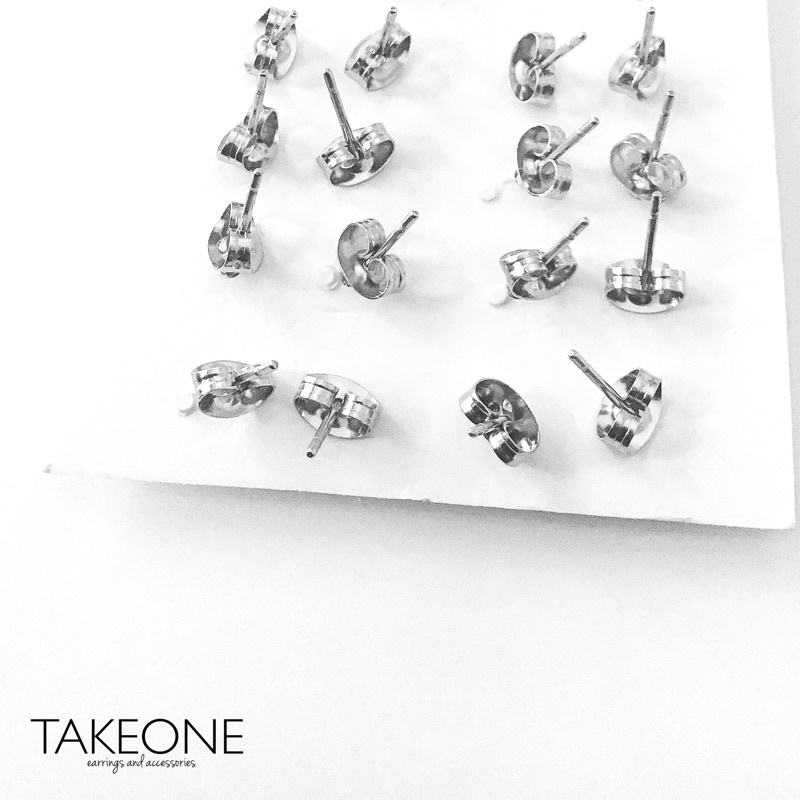 ใส่โค้ด TAKEONE01(ลดเพิ่ม 10.-)  เพิ่มขนาดใหม่ ต่างหูตุ้มกลมสแตนเลส | ไม่ลอกไม่ดำ