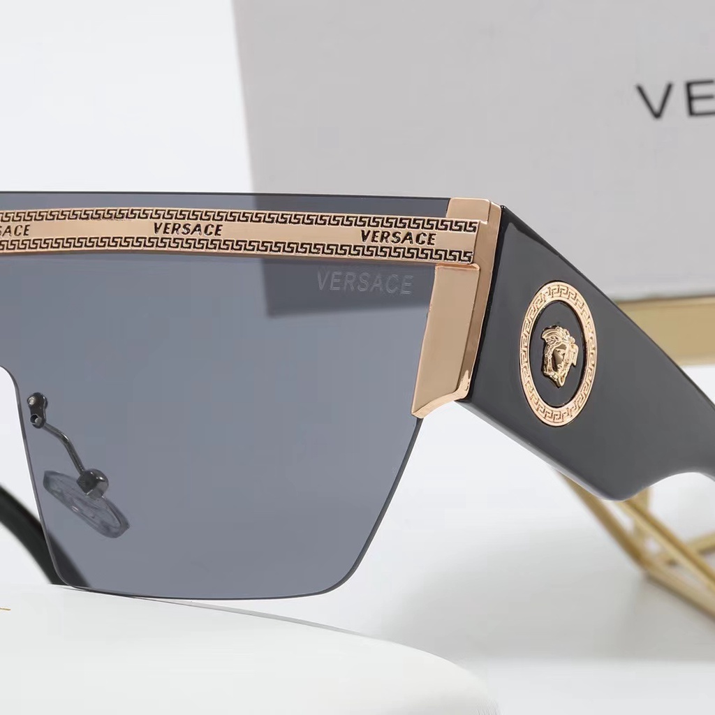 ใหม่ Hermes แว่นตากันแดด เลนส์วันพีช กรอบขนาดใหญ่ กันลม หรูหรา สําหรับผู้ชาย และผู้หญิง