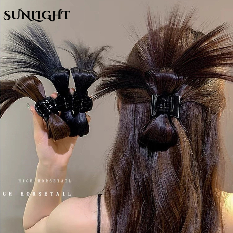 ใหม่ วิกผม กิ๊บติดผมหางม้า สูง ธรรมชาติ เครื่องประดับแฟชั่น สําหรับผู้หญิง