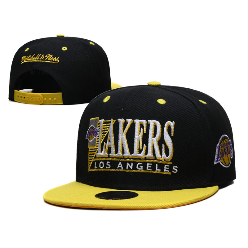 ใหม่ หมวกแก๊ป ลาย Los Angeles NBA_ Lakers สไตล์ฮิปฮอป ปรับได้ สําหรับทุกเพศ